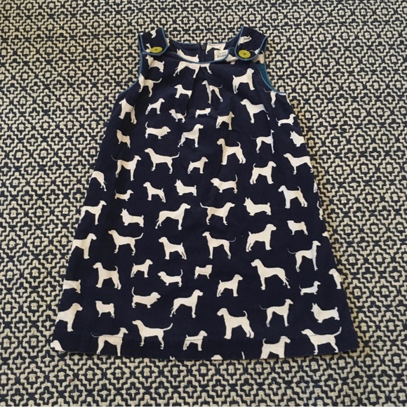 EUC Mini Boden Navy Corduroy Dog Dress Jumper - Picture 1 of 3